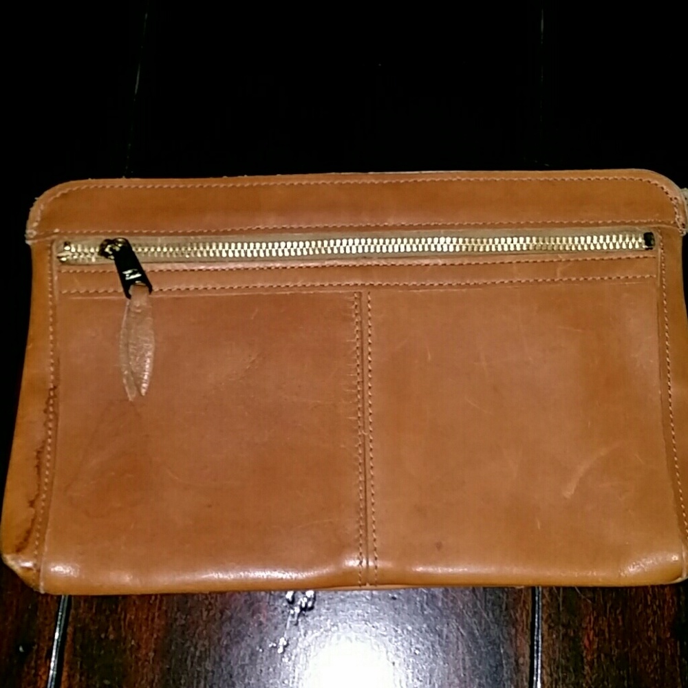 Contessa Brown Leather Clutch